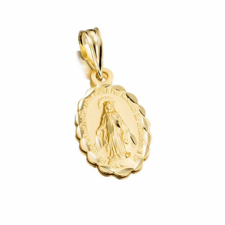 Jolfer Joyeros Medalla Virgen De La Milagrosa De Oro 18K Hot