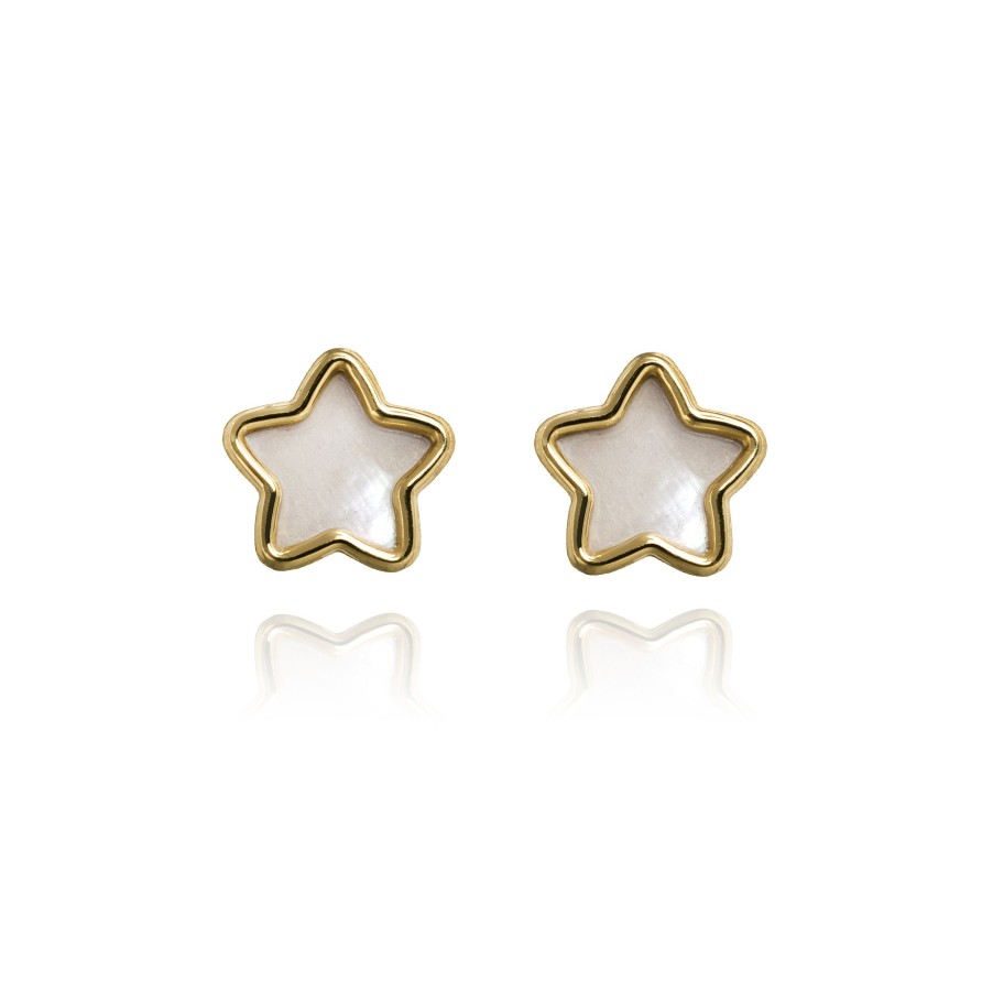 Jolfer Joyeros Pendientes Estrellas Oro 18 Kilates Y N Car Clearance