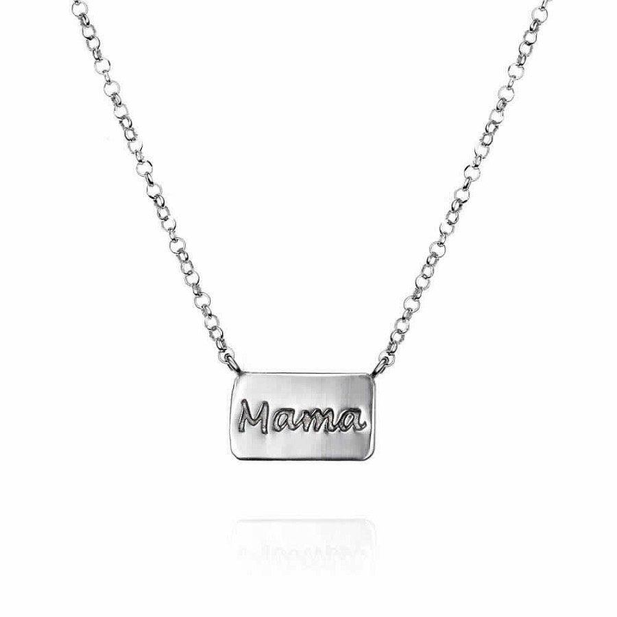 Jolfer Joyeros Placa "Mam " Con Cadena De Plata Wholesale