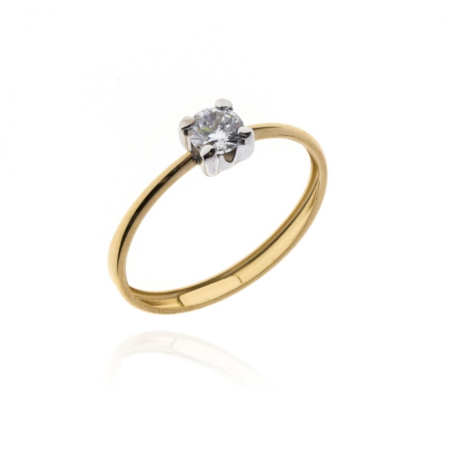 Jolfer Joyeros Anillo Solitario De Oro 18K Y Circonita Clearance