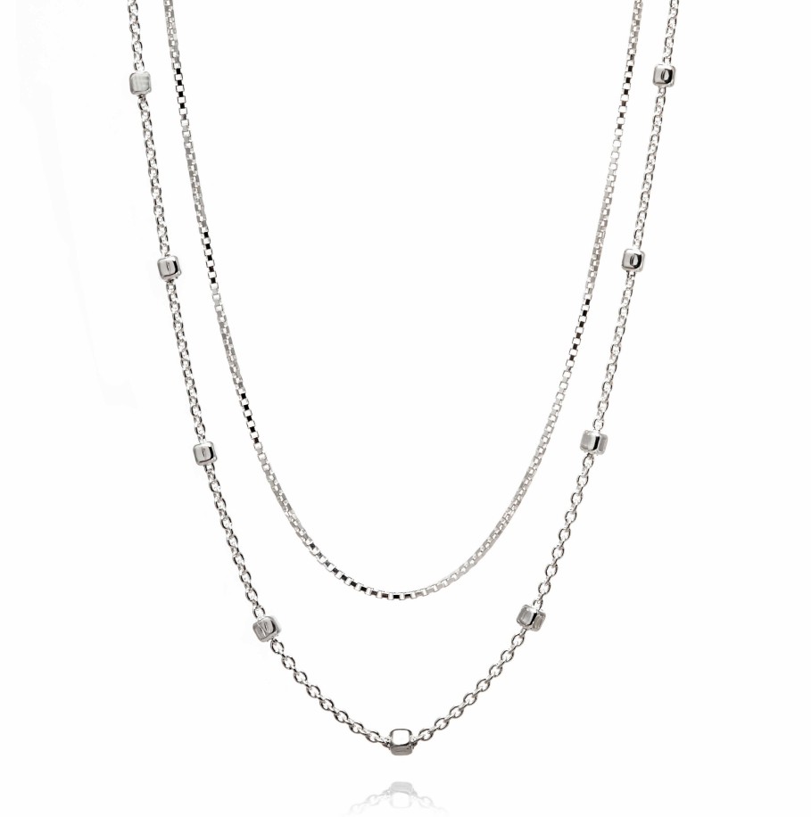 Jolfer Joyeros Cadena Doble Plata De Ley | 45 Cm Online