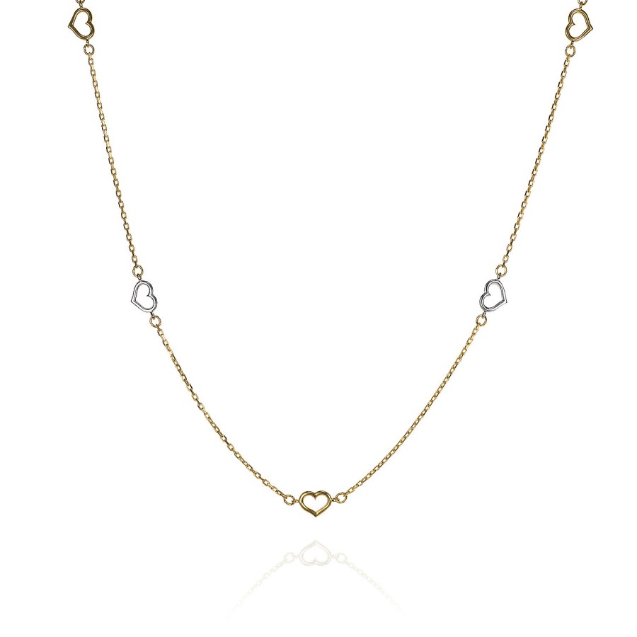 Jolfer Joyeros Collar Corazones Bicolor Oro 18K Best